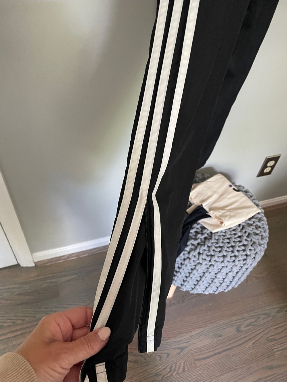 Vintage Early 2000s Adidas Track Pants with White Stripes - Picture 4 of 11